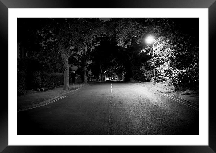 Country Road Night Framed Mounted Print by Liam Gibbins