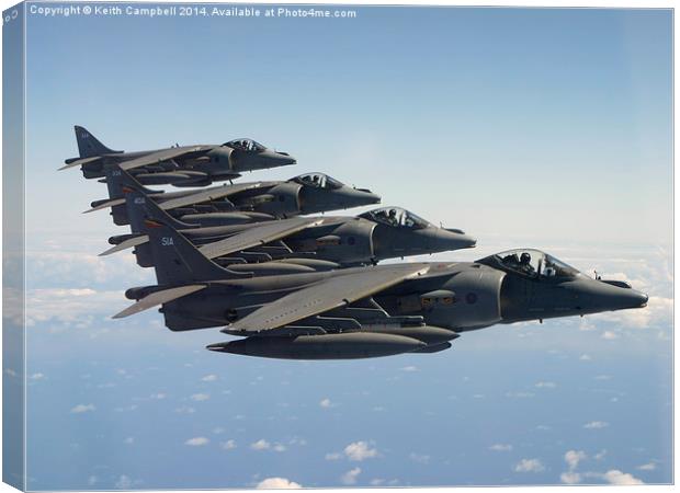 Harrier Formation Canvas Print by Keith Campbell