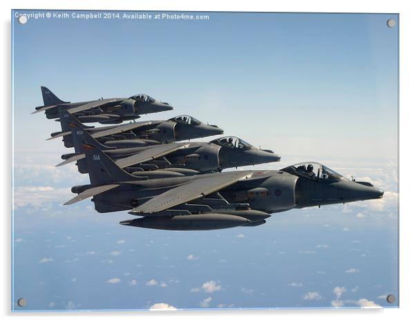 Harrier Formation Acrylic by Keith Campbell