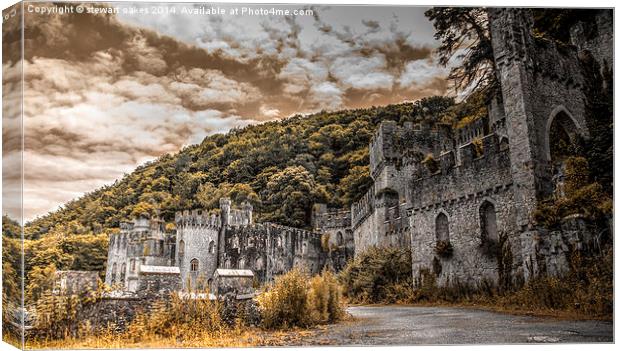 Gwrych Castle Collection 23 Canvas Print by stewart oakes
