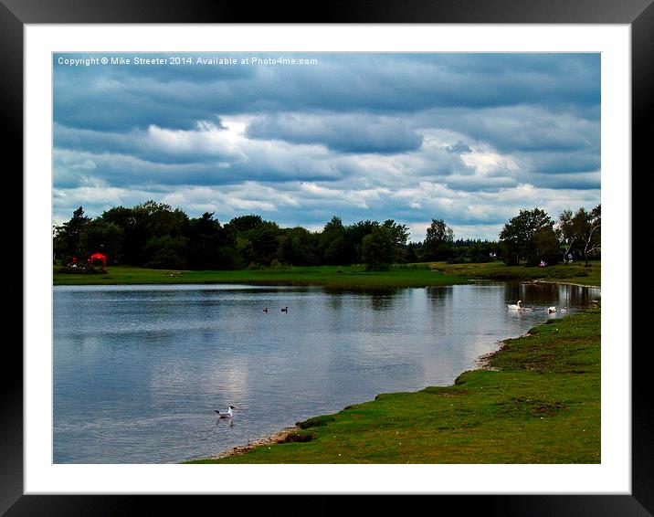 Hatchet Pond Framed Mounted Print by Mike Streeter