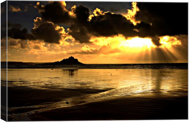 Sunbeams at St Michaels Canvas Print by Karl Butler