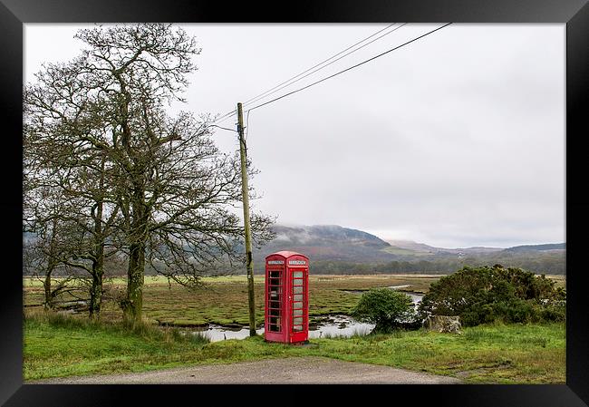 Rural phone box Framed Print by Gary Eason
