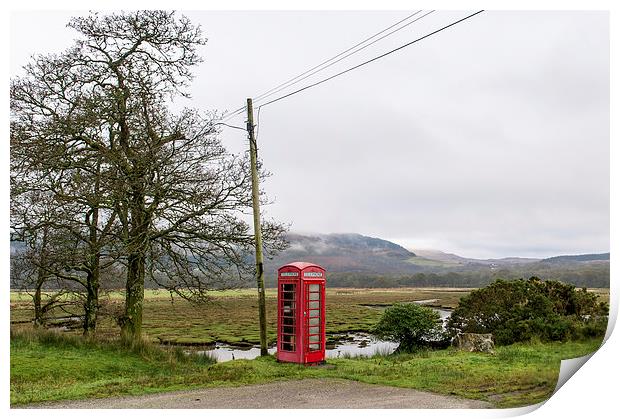 Rural phone box Print by Gary Eason