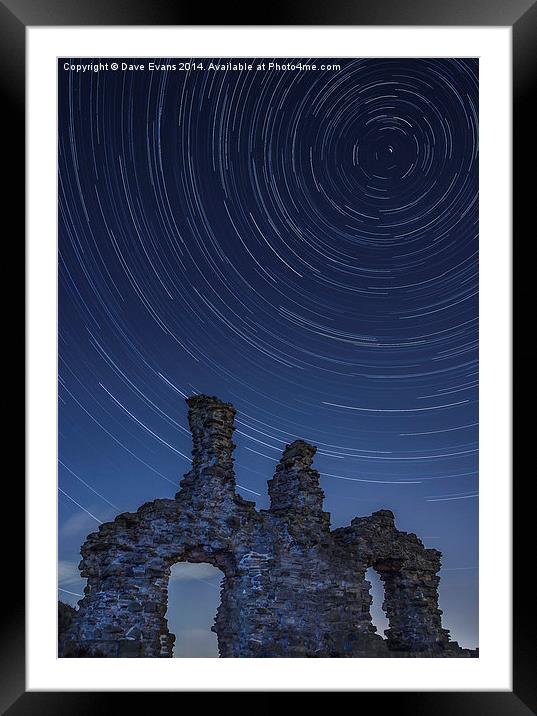 Sandal Castle Star Trails Framed Mounted Print by Dave Evans