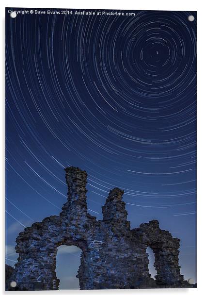 Sandal Castle Star Trails Acrylic by Dave Evans
