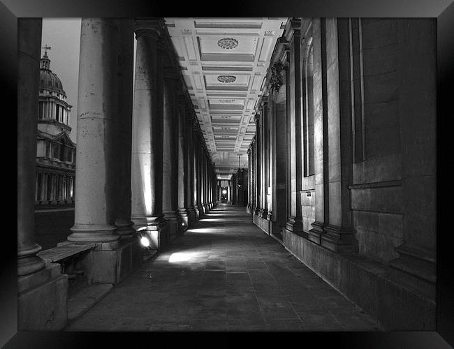 Greenwich Royal Naval College HDR BW Framed Print by David French