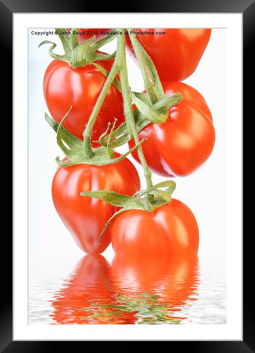 Reflected Tomatoes Framed Mounted Print by John Boud