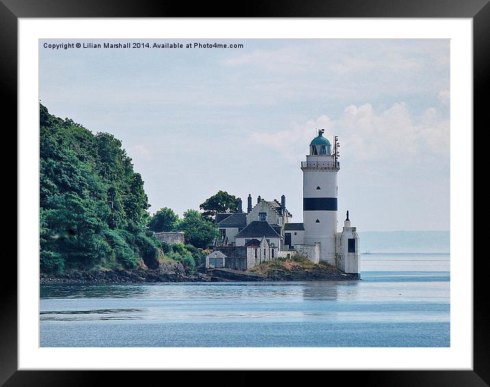 Cloch Point Lighthouse. Framed Mounted Print by Lilian Marshall