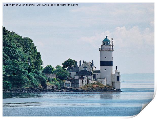 Cloch Point Lighthouse. Print by Lilian Marshall