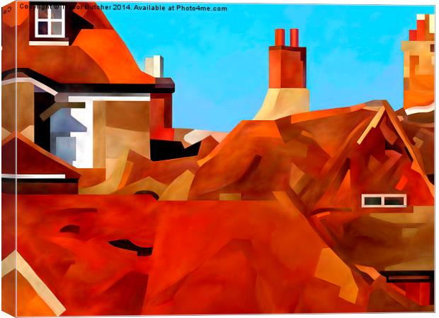 Red Roofs Canvas Print by Trevor Butcher