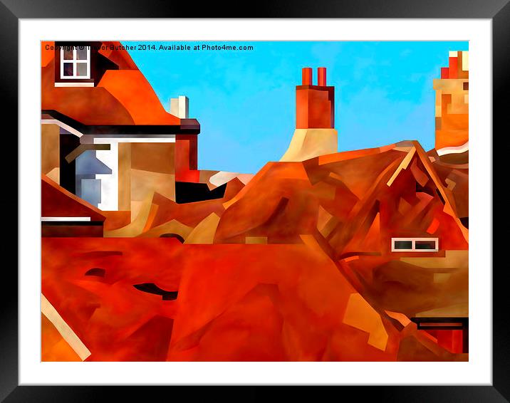Red Roofs Framed Mounted Print by Trevor Butcher