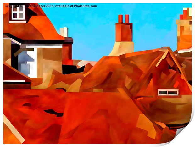 Red Roofs Print by Trevor Butcher