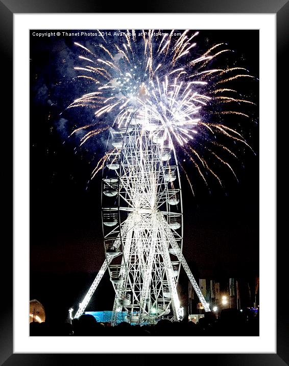 Big wheel and fireworks Framed Mounted Print by Thanet Photos