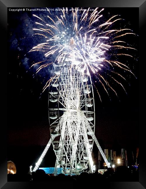 Big wheel and fireworks Framed Print by Thanet Photos