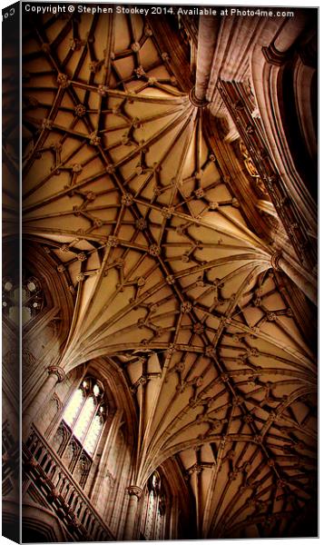 Winchester Cathedral Ceiling Canvas Print by Stephen Stookey