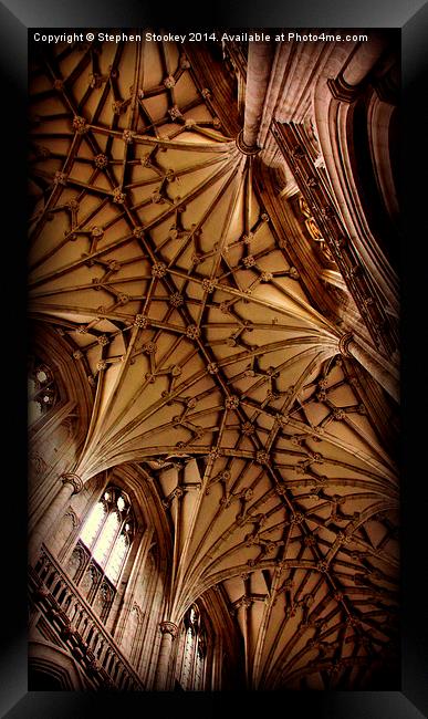Winchester Cathedral Ceiling Framed Print by Stephen Stookey