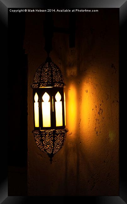 Moroccan Lamp Framed Print by Mark Hobson