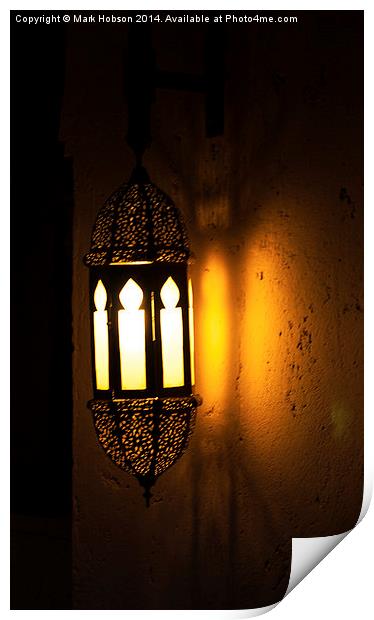 Moroccan Lamp Print by Mark Hobson
