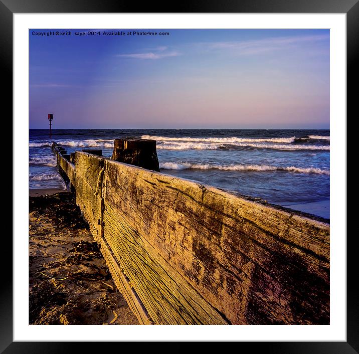 Sea Defence Framed Mounted Print by keith sayer