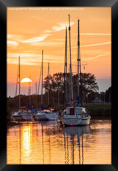 Sunset from Stanpit Framed Print by Phil Wareham