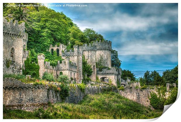 Gwrych Castle Collection 32 Print by stewart oakes
