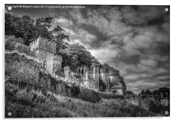 Gwrych Castle Collection 35 Acrylic by stewart oakes