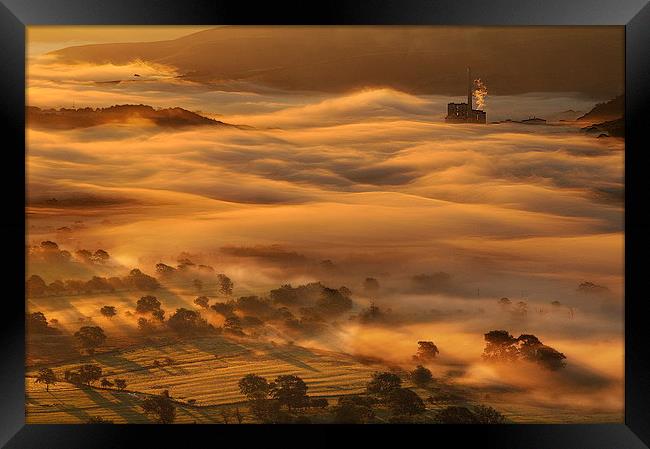 Dawn mists over Castleton Framed Print by Robert Fielding
