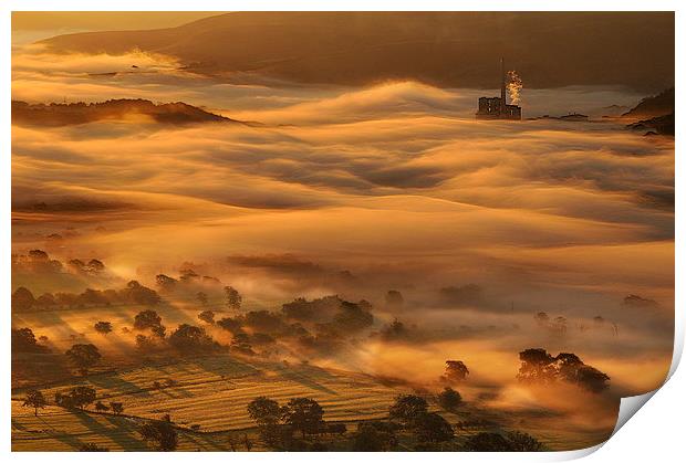 Dawn mists over Castleton Print by Robert Fielding