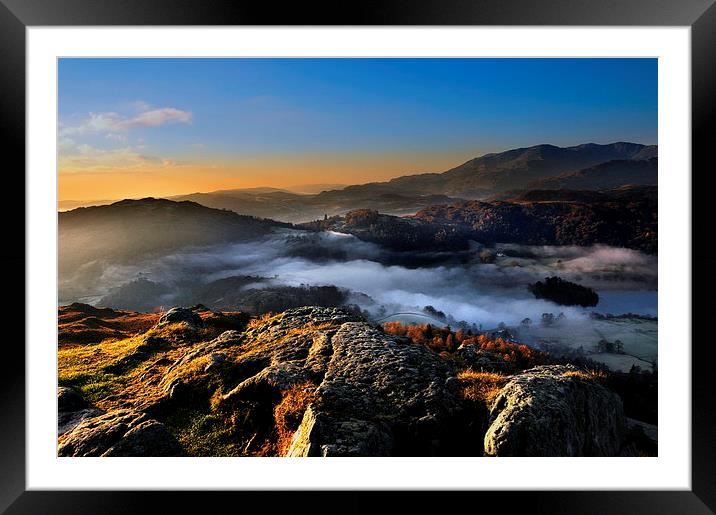 Mists over Grassmere Framed Mounted Print by Robert Fielding