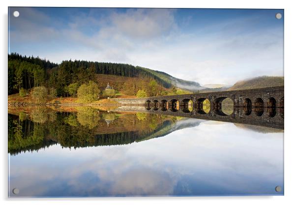 Elan Valley Reservoir Acrylic by Stephen Taylor