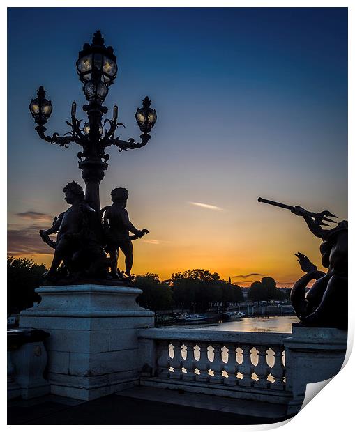 Pont Alexandre III, Paris, France Print by Mark Llewellyn