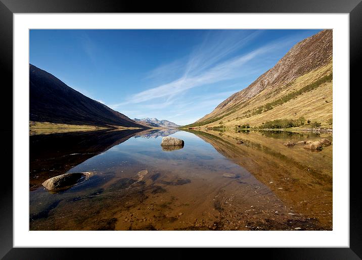 Loch Etive reflections Framed Mounted Print by Stephen Taylor
