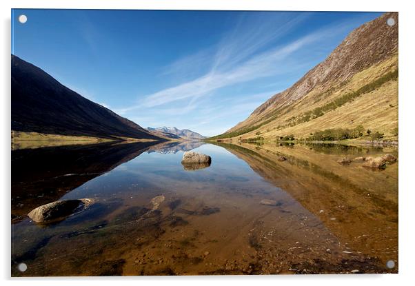 Loch Etive reflections Acrylic by Stephen Taylor