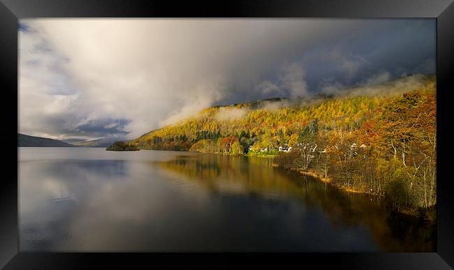 Loch Tay autumnal reflections Framed Print by Stephen Taylor