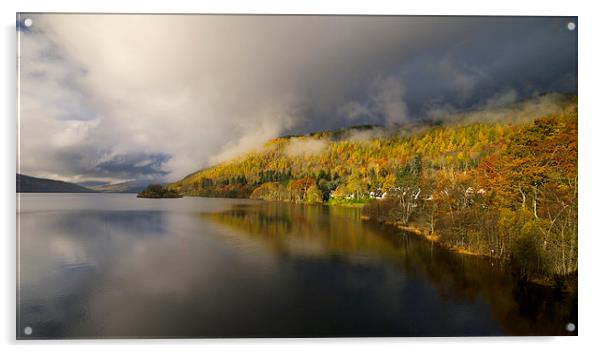 Loch Tay autumnal reflections Acrylic by Stephen Taylor