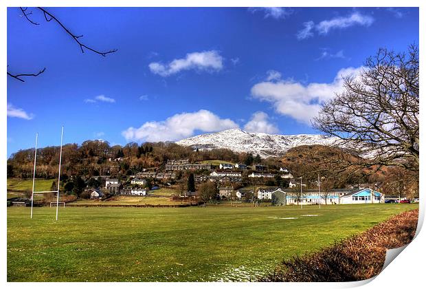 Playing Fields of Coniston Print by Tom Gomez