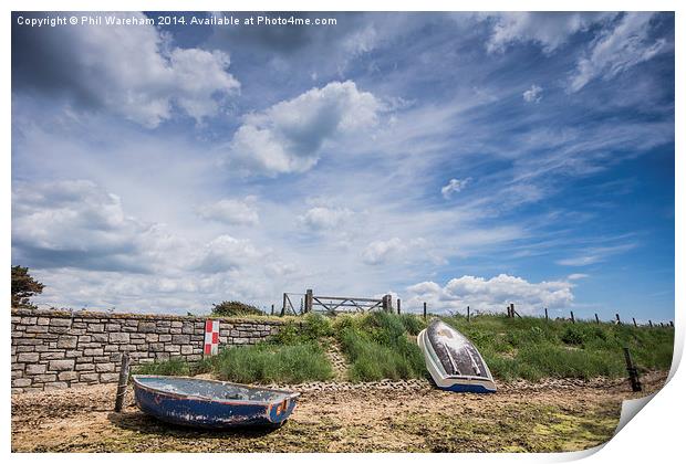 Beached Boats Print by Phil Wareham