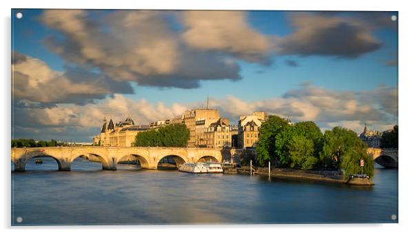 River Seine Paris Acrylic by Brian Jannsen