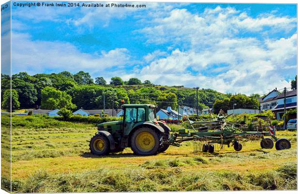 Rural grass cutting Canvas Print by Frank Irwin