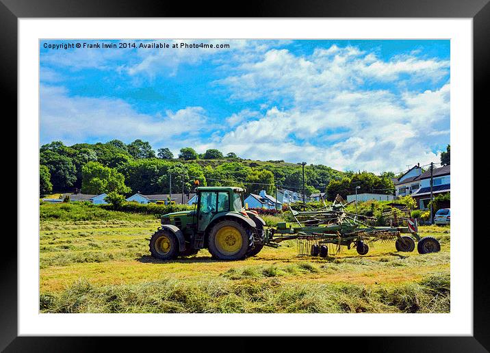 Rural grass cutting Framed Mounted Print by Frank Irwin