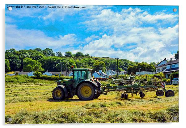 Rural grass cutting Acrylic by Frank Irwin