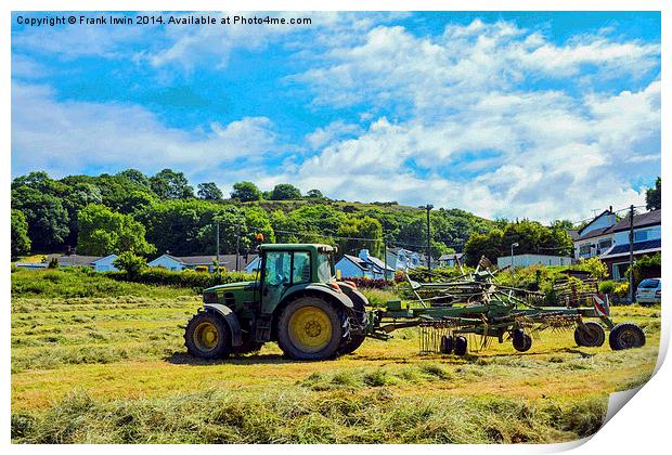 Rural grass cutting Print by Frank Irwin
