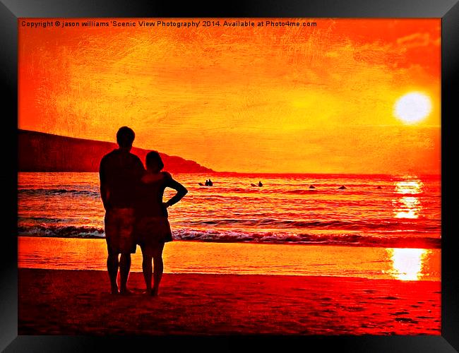 Together at Sunset Framed Print by Jason Williams