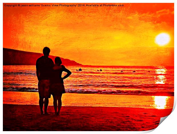 Together at Sunset Print by Jason Williams