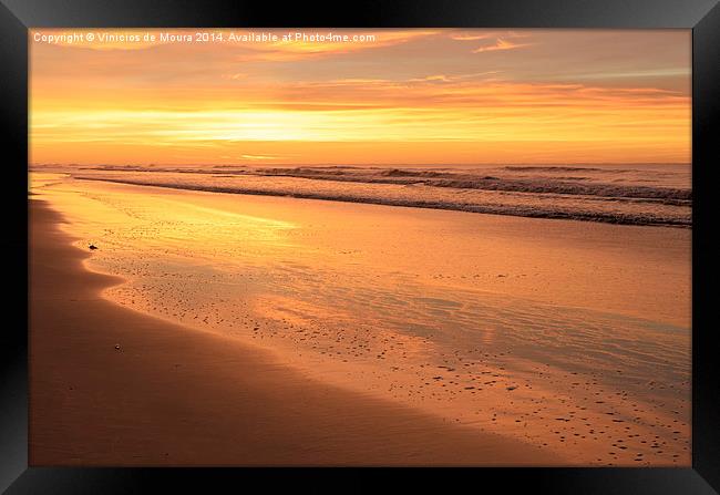 Bojuru Sunrise Framed Print by Vinicios de Moura