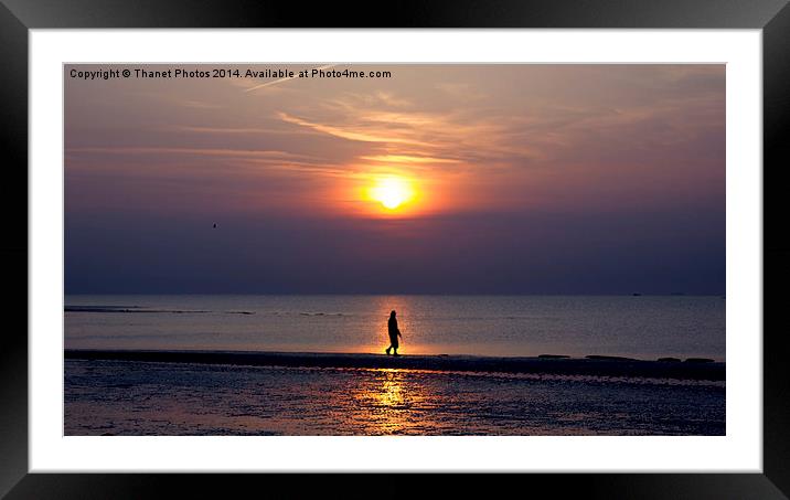 Solitude at sunset Framed Mounted Print by Thanet Photos