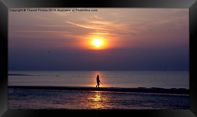 Solitude at sunset Framed Print by Thanet Photos
