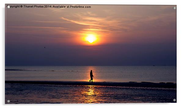 Solitude at sunset Acrylic by Thanet Photos