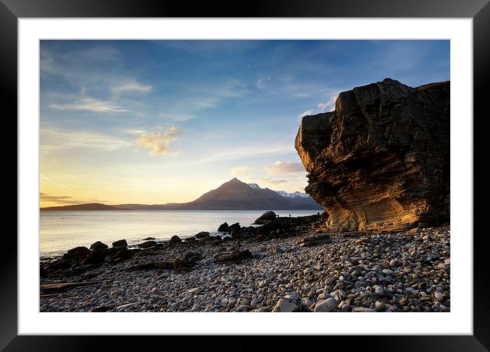 Elgol pebble beach Framed Mounted Print by Stephen Taylor